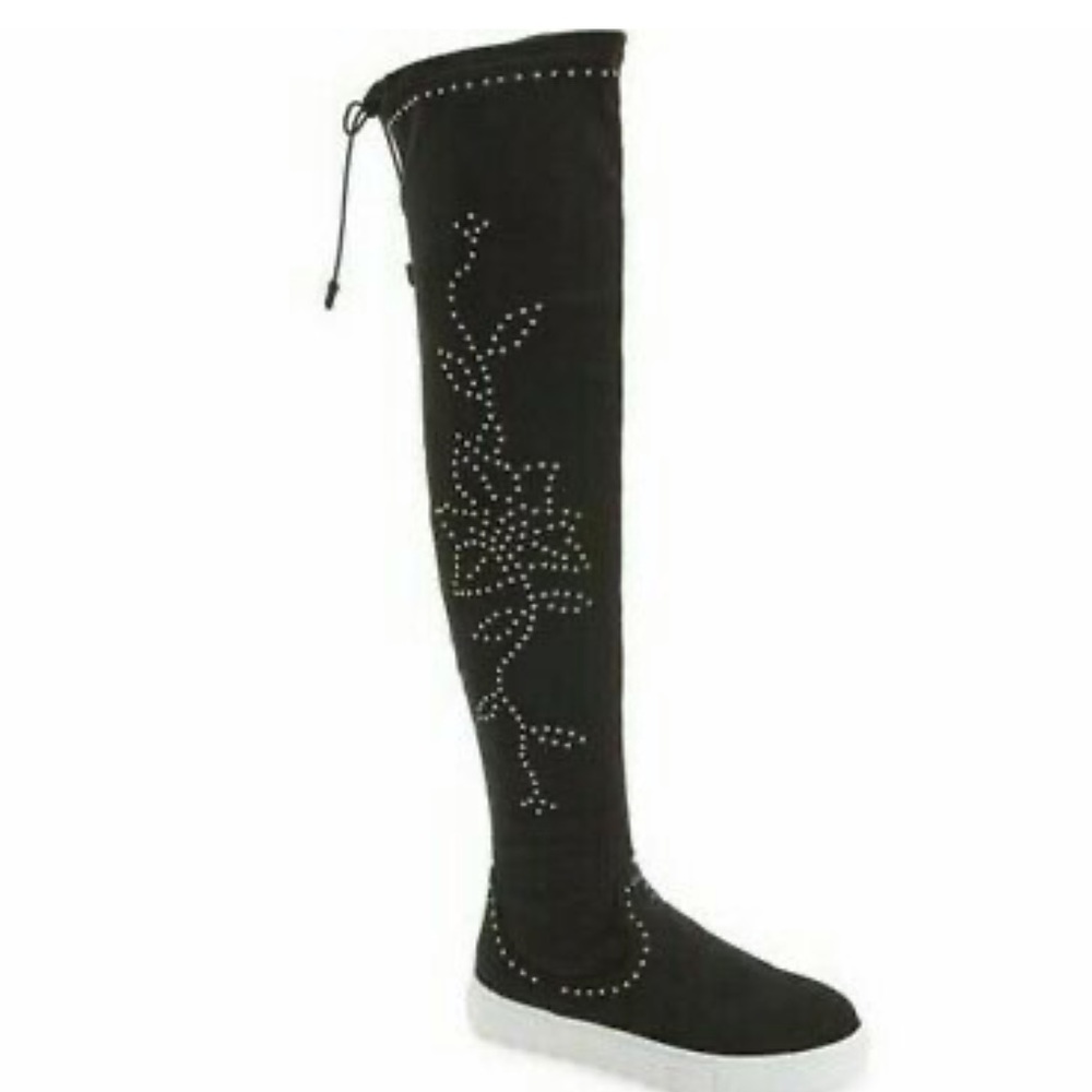 NWOT// J/Slides OTK embellished rubber boots